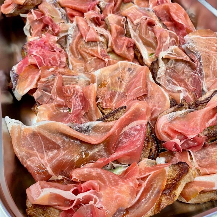 Schweinebraten mit Parmaschinken